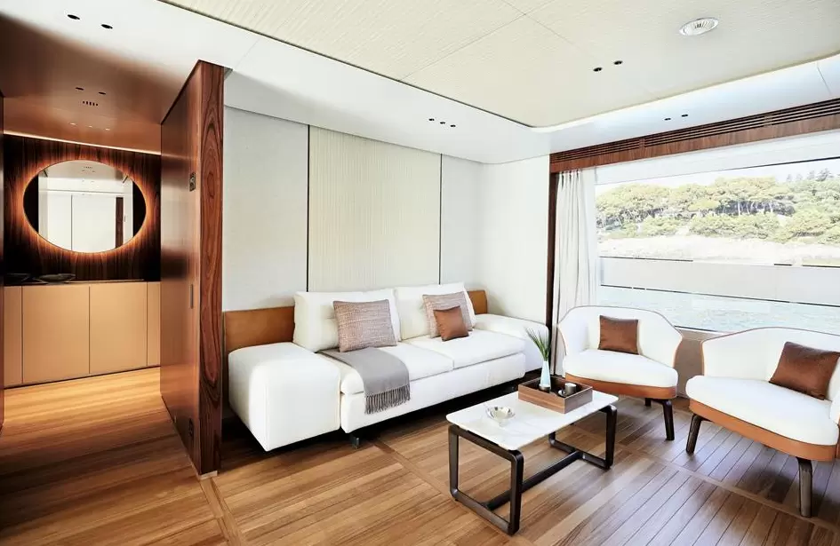 贝尼蒂(Benetti)Oasis40M游艇室内休息区
