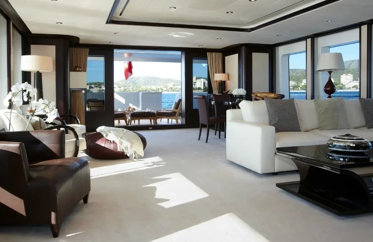 斐帝星(Feadship)Helix豪华游艇舱内沙龙