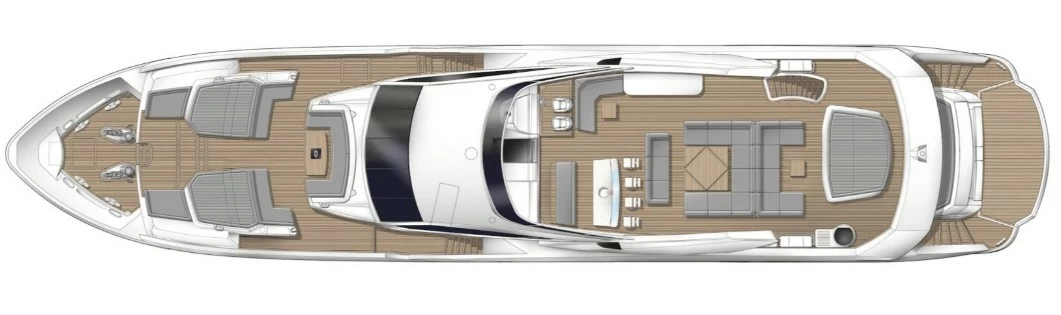 35米圣汐（Sunseeker）116飞桥游艇设计图