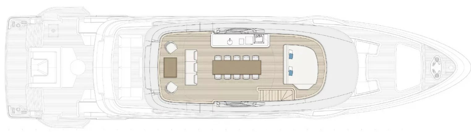 贝尼蒂(Benetti)Oasis34M私人豪华游艇设计图