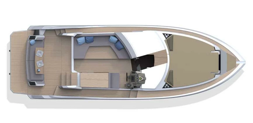 37英尺卡帝尔(Galeon)360飞桥游艇设计图