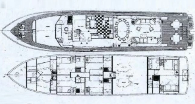 阿兹慕(Azimut)90Europa二手游艇布局图