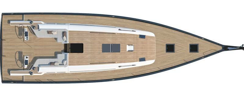 17米法国博纳多(Beneteau)锋仕53帆船游艇布局图1