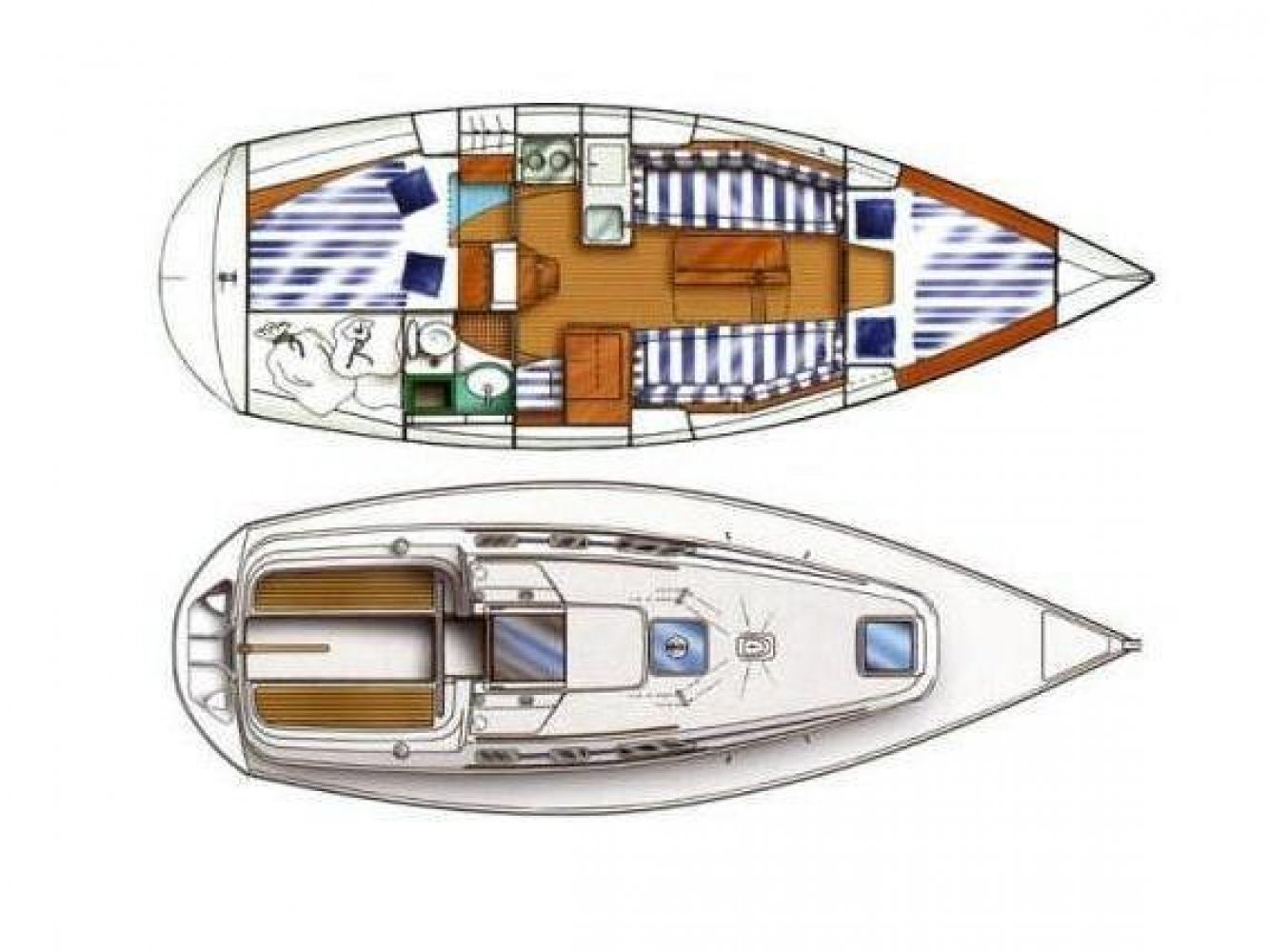 32英尺丹枫（Dufour）32巡游帆船设计图