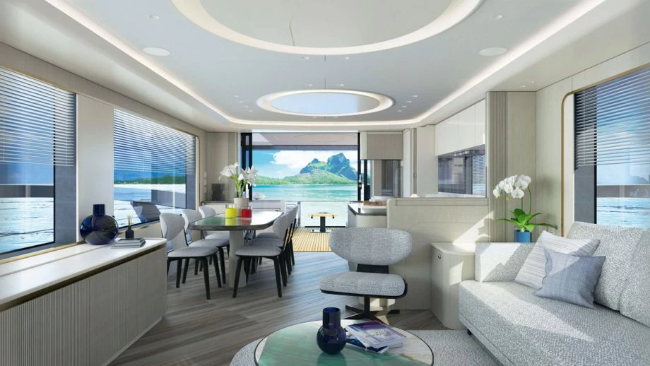 雅舶仕Navetta70游艇主甲板沙龙