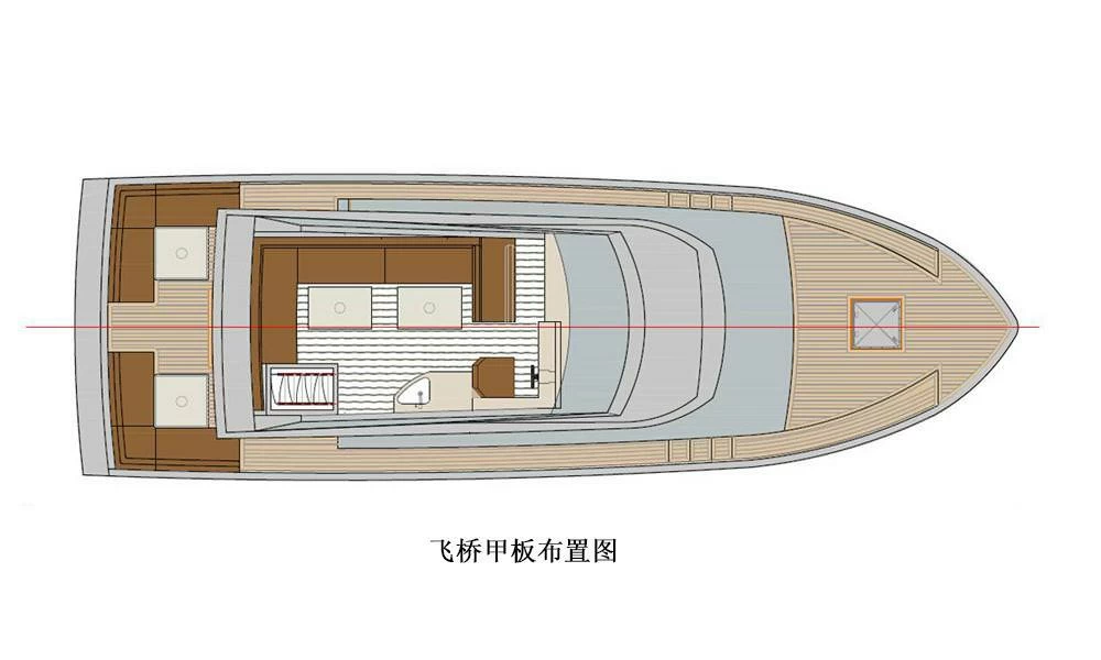 爱莱格（Allegro）Raider45豪华游艇飞桥布局图