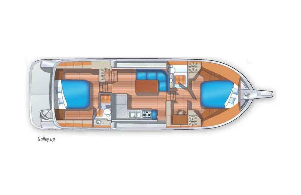 13米（43英尺）爱莱格（Allegro）TRV40游艇布局图2