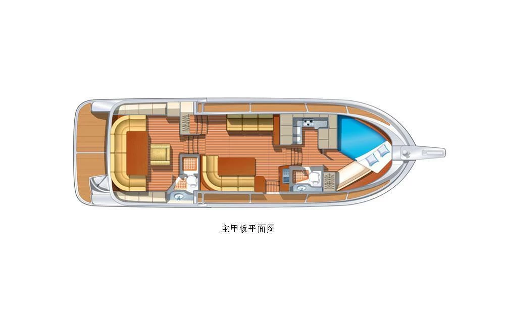 13米国产爱莱格(Allegro)TSD40私人游艇布局图2