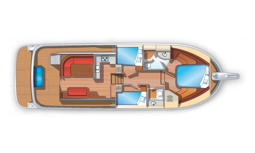 14米爱莱格(Allegro)TEU48中型游艇布局图1