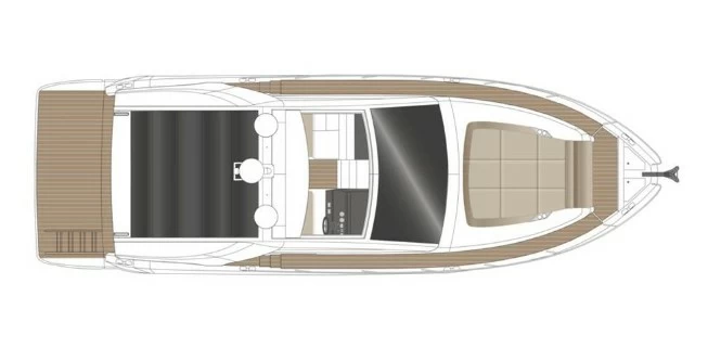 13米的西莱(Sealine)S430二手游艇布局图1