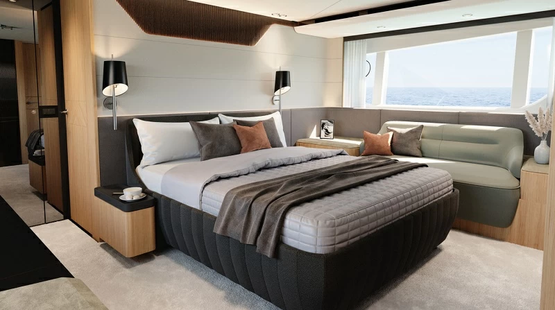 菲尔兰(Fairline)Squadron68飞桥游艇卧室