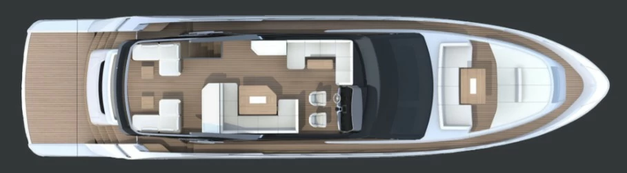 菲尔兰(Fairline)Squadron68飞桥游艇布局图1