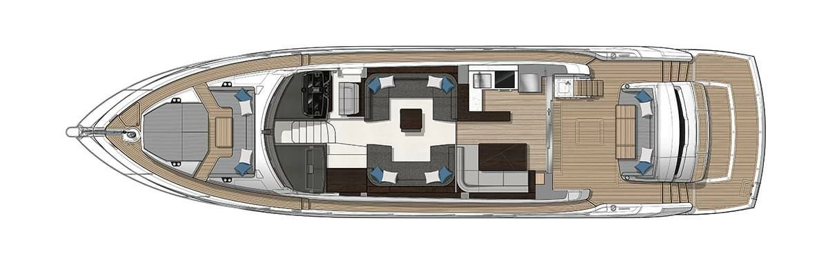 21米圣汐克（Sunseeker）Manhattan68飞桥游艇设计稿
