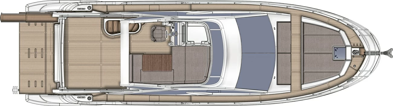 阿兹慕(Azimut)50飞桥游艇布局图1