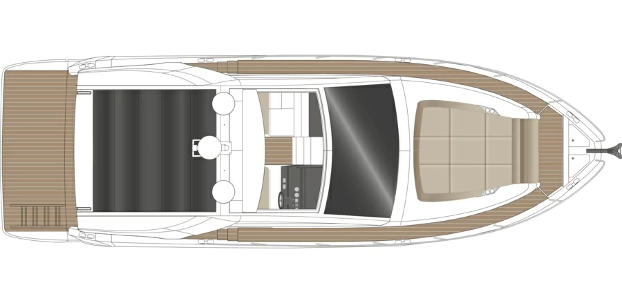 西莱(Sealine)S430开放式运动游艇布局图1