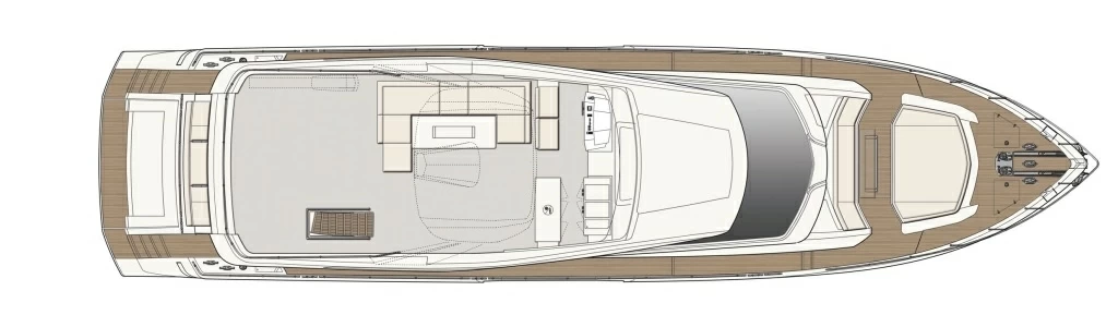 法拉帝(Ferretti)850豪华飞桥游艇暴布局图1