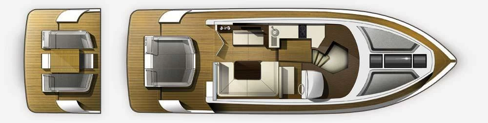 卡帝尔(Galeon)430HTC私人运动游艇布局图2