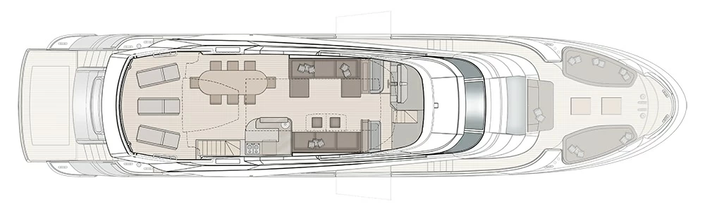 蒙地卡罗（MonteCarlo）MCY105豪华游艇布局图2