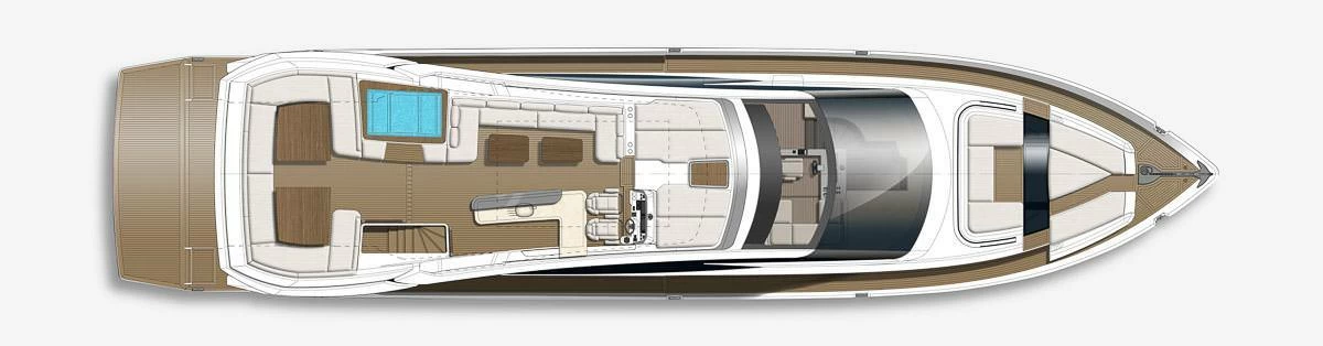 25米卡帝尔(Galeon)800豪华飞桥游艇设计图