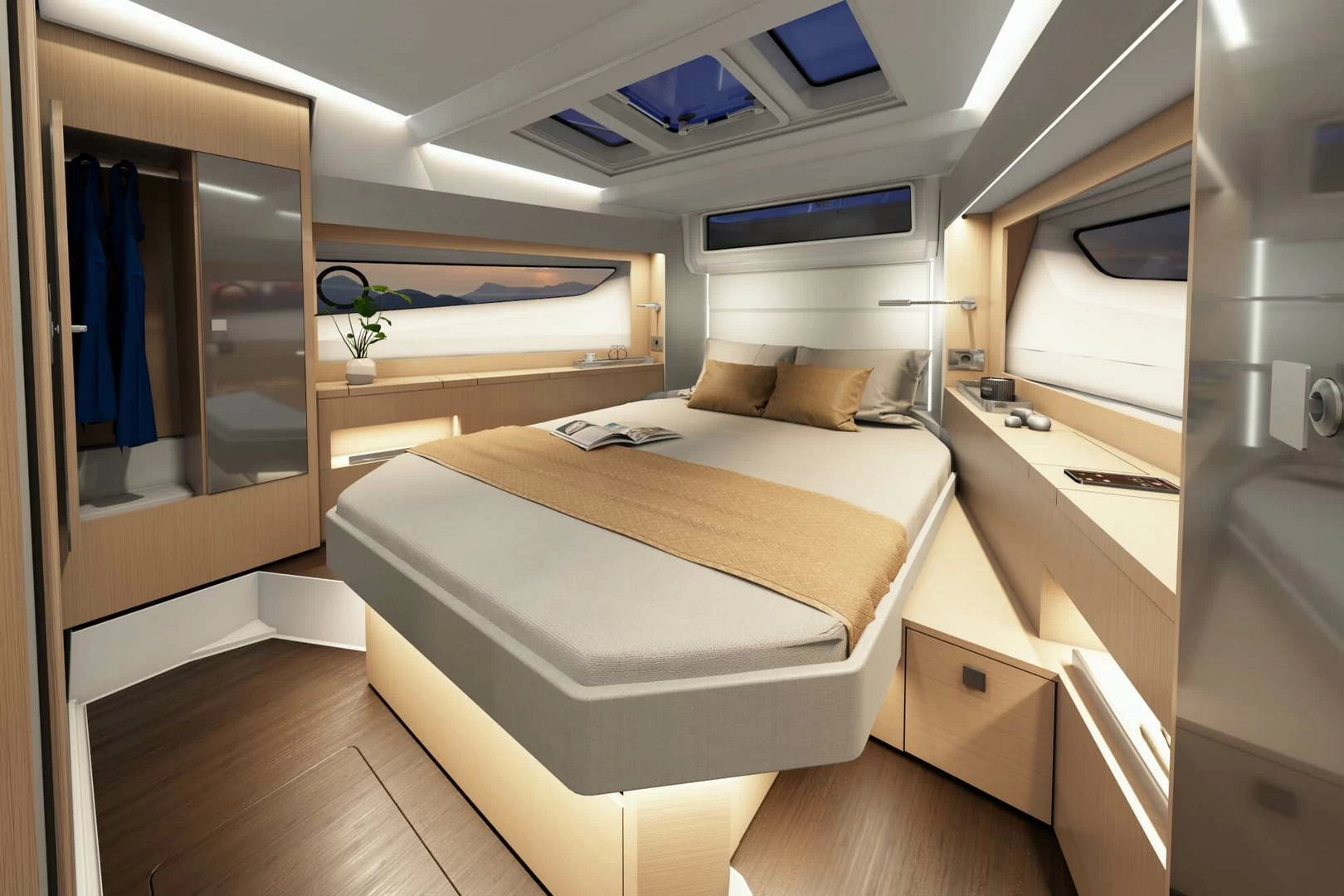 12米西莱(Sealine)S390中型运动游艇客舱