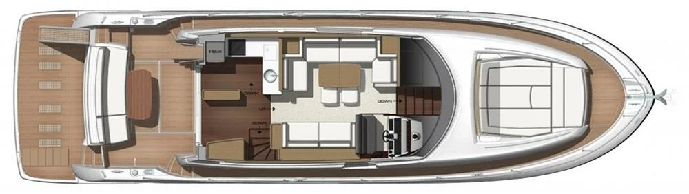 18米沛海驰(Prestige)560S二手运动游艇设计图
