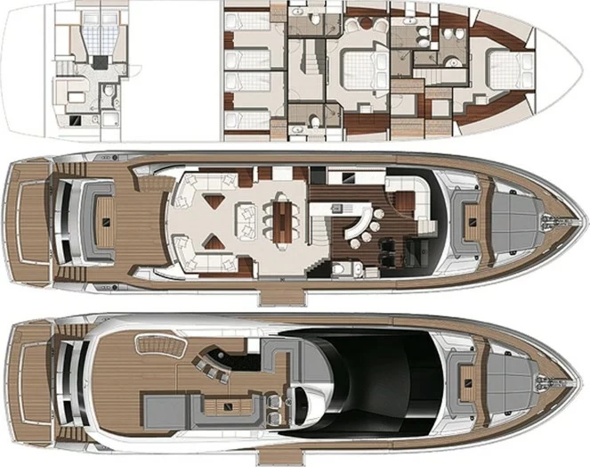 圣汐克(Sunseeker)86游艇布局图
