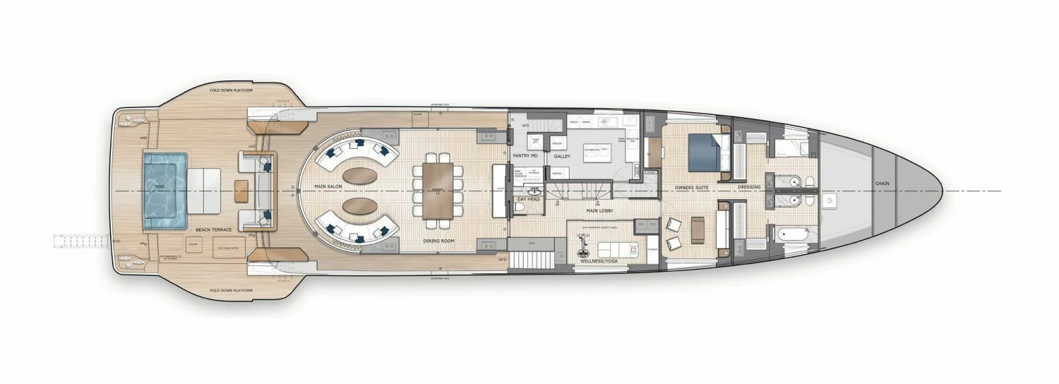贝尼蒂(Benetti)Oasis40M超级游艇设计稿