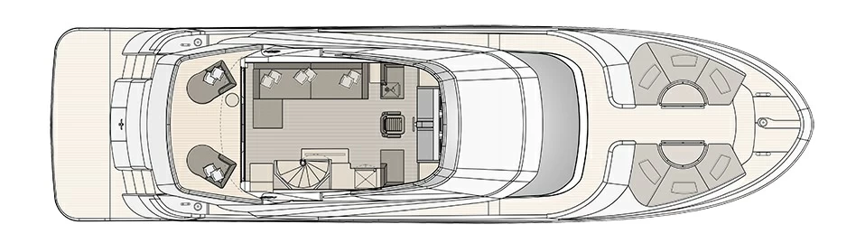 蒙地卡罗76Skylounge游艇布局图1