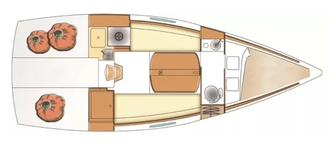 博纳多(Beneteau)锋仕25小帆船设计稿