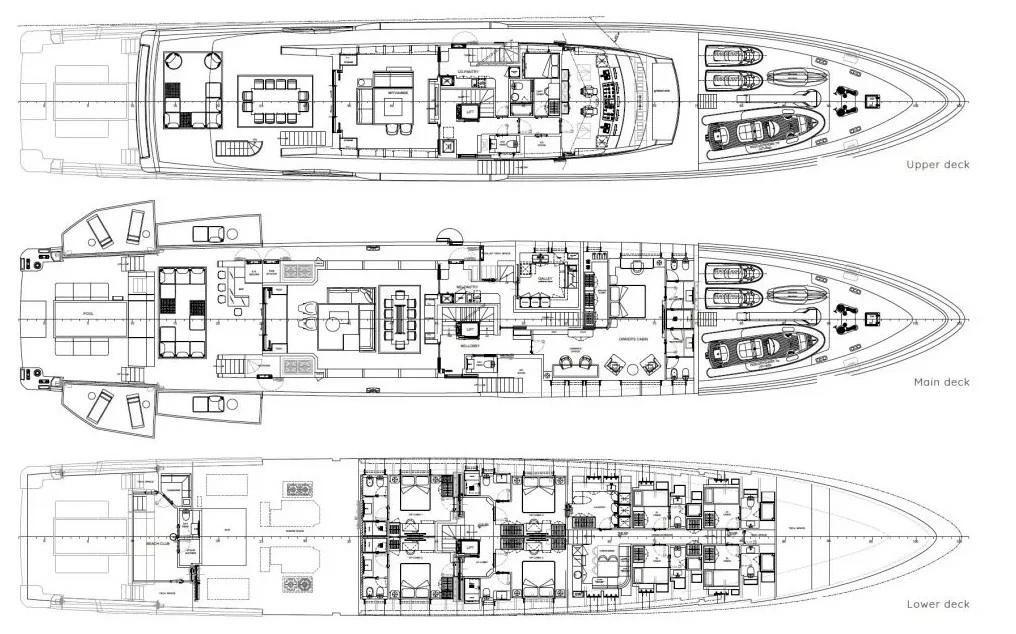 riva最大游艇:丽娃(Riva)54 Metri超级游艇设计稿